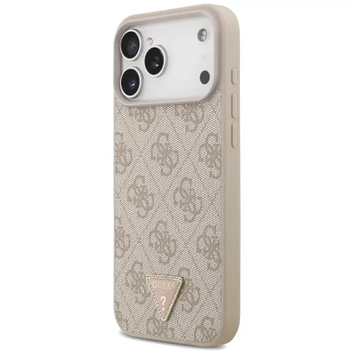 Guess - Leather 4G Triangle Strass MagSafe (GUHMP18XP4TDPP) - iPhone 18 Pro Max / iPhone 17 Pro Max - Pink