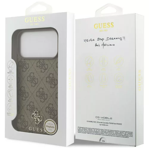 Guess - Hardcase 4G Small & Classic MagSafe (GUHMP18XP4SM4MW) - iPhone 18 Pro Max / iPhone 17 Pro Max - Brown