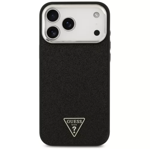Guess - Glitter Triangle Logo MagSafe (GUHMP18XPFGTSCMK) - iPhone 18 Pro Max / iPhone 17 Pro Max - Black
