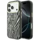 Guess - Zebra Glitter Triangle Logo MagSafe (GUHMP18X6HZPGTLS) - iPhone 18 Pro Max / iPhone 17 Pro Max - Silver
