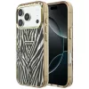 Guess - Zebra Glitter Triangle Logo MagSafe (GUHMP18X6HZPGTLD) - iPhone 18 Pro Max / iPhone 17 Pro Max - Gold