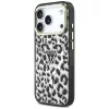 Guess - Leopard Glitter Triangle Logo MagSafe (GUHMP18LHLEGTGLK) - iPhone 18 Pro / iPhone 17 Pro - Black