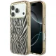 Guess - Zebra Glitter Triangle Logo MagSafe (GUHMP18L6HZPGTLD) - iPhone 18 Pro / iPhone 17 Pro - Gold