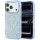 Guess - Leopard Glitter Triangle Logo MagSafe (GUHMP18LHLEGTGLU) - iPhone 18 Pro / iPhone 17 Pro - Light Blue