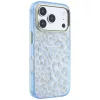 Guess - Leopard Glitter Triangle Logo MagSafe (GUHMP18LHLEGTGLU) - iPhone 18 Pro / iPhone 17 Pro - Light Blue