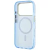 Guess - Leopard Glitter Triangle Logo MagSafe (GUHMP18LHLEGTGLU) - iPhone 18 Pro / iPhone 17 Pro - Light Blue