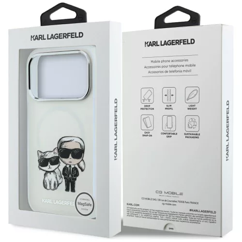 Karl Lagerfeld - IML KC Bodies Sketch Print MagSafe (KLHMP18X6HKCIDE) - iPhone 18 Pro Max / iPhone 17 Pro Max - Beige