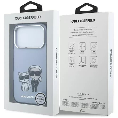 Karl Lagerfeld - IML KC Bodies Sketch Print MagSafe (KLHMP18L6HKCIDB) - iPhone 18 Pro / iPhone 17 Pro - Blue