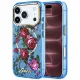Guess - IML Glitter Blossom Roses MagSafe (GUHMP18X6HTBGSLB) - iPhone 18 Pro Max / iPhone 17 Pro Max - Light Blue