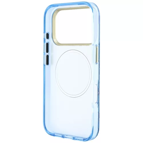 Guess - IML Glitter Blossom Roses MagSafe (GUHMP18X6HTBGSLB) - iPhone 18 Pro Max / iPhone 17 Pro Max - Light Blue