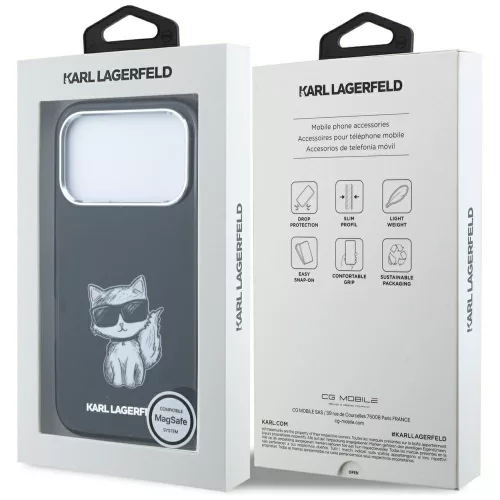 Karl Lagerfeld - IML Choupette Body Sketch Print MagSafe (KLHMP18X6HCIKDK) - iPhone 18 Pro Max / iPhone 17 Pro Max - Black