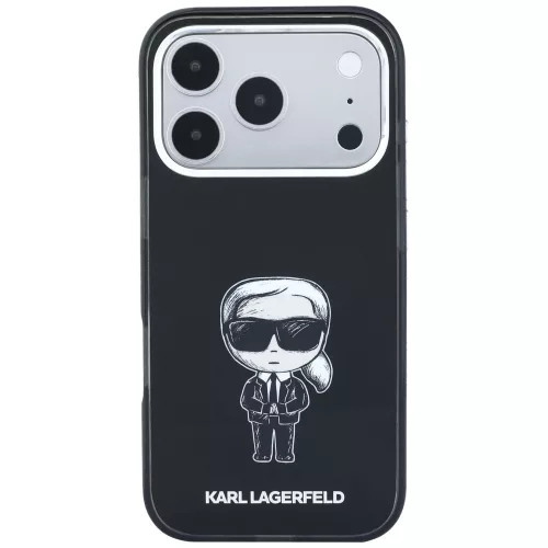Karl Lagerfeld - HC MagSafe IML Ikonik Sketch Print (KLHMP18L6HKIKDK) - iPhone 18 Pro / iPhone 17 Pro - Black