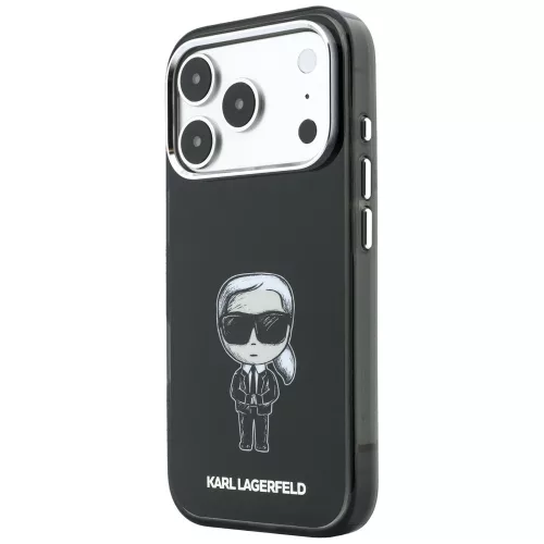 Karl Lagerfeld - HC MagSafe IML Ikonik Sketch Print (KLHMP18L6HKIKDK) - iPhone 18 Pro / iPhone 17 Pro - Black
