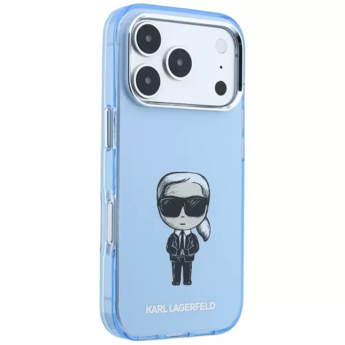 Karl Lagerfeld - HC MagSafe IML Ikonik Sketch Print (KLHMP18L6HKIKDB) - iPhone 18 Pro / iPhone 17 Pro - Blue