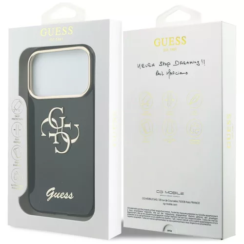 Guess - IML 4G Metal Script (GUHCP18L5HC4MLSK) - iPhone 18 Pro / iPhone 17 Pro - Black