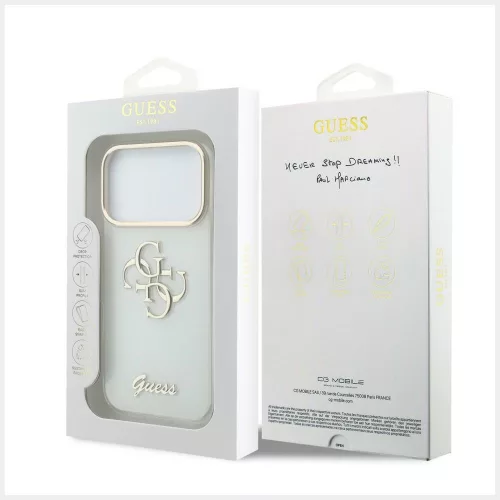 Guess - IML 4G Metal Script (GUHCP18L5HC4MLSH) - iPhone 18 Pro / iPhone 17 Pro - White