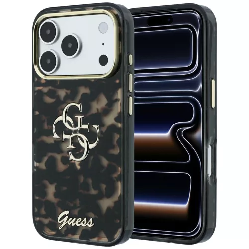 Guess - IML 4G Metal Script (GUHCP18L6HT4SMW) - iPhone 18 Pro / iPhone 17 Pro - Tortoise