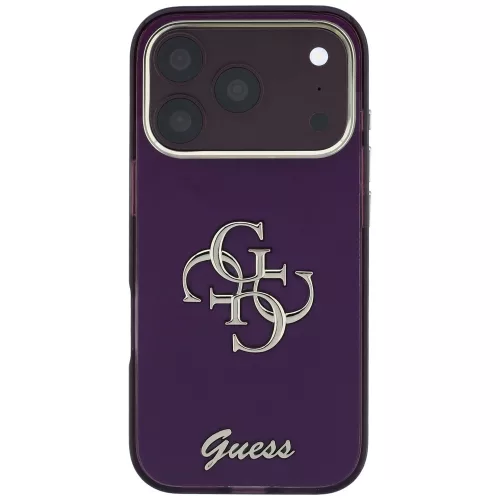 Guess - IML 4G Metal Script (GUHCP18L5HC4MLSU) - iPhone 18 Pro / iPhone 17 Pro - Burgundy