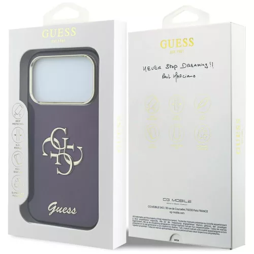 Guess - IML 4G Metal Script (GUHCP18L5HC4MLSU) - iPhone 18 Pro / iPhone 17 Pro - Burgundy