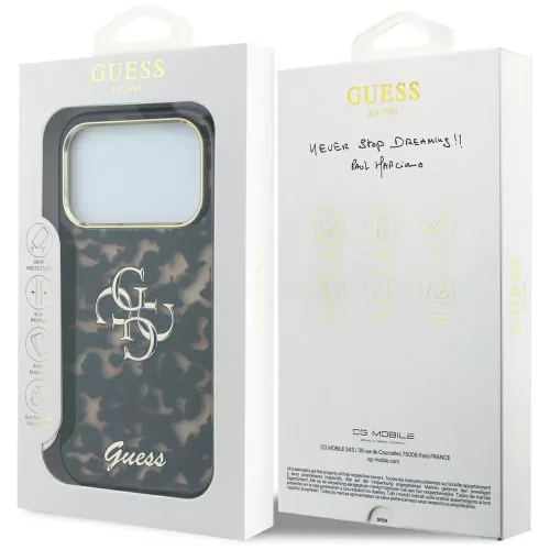 Guess - IML 4G Metal Script (GUHCP18X6HT4SMW) - iPhone 18 Pro Max / iPhone 17 Pro Max - Tortoise