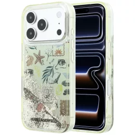   Karl Lagerfeld - Hardcase Liquid Glitter Beach and Sand (KLHCP18X6LCSPCE) - iPhone 18 Pro Max / iPhone 17 Pro Max - Beige