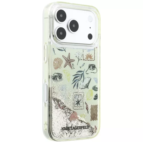Karl Lagerfeld - Hardcase Liquid Glitter Beach and Sand (KLHCP18X6LCSPCE) - iPhone 18 Pro Max / iPhone 17 Pro Max - Beige