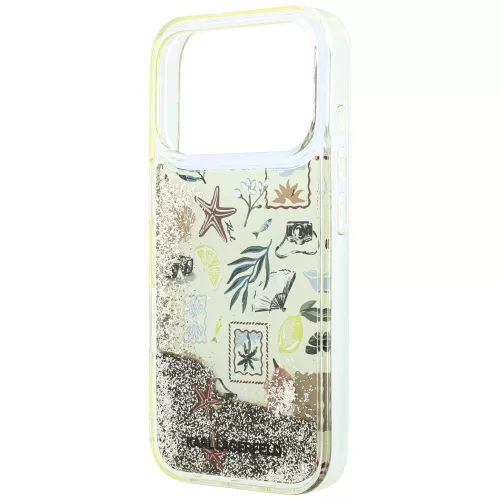 Karl Lagerfeld - Hardcase Liquid Glitter Beach and Sand (KLHCP18X6LCSPCE) - iPhone 18 Pro Max / iPhone 17 Pro Max - Beige