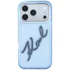 Karl Lagerfeld - IML Big Signature Resin Logo and Metal Frame (KLHCP18L6HCKSRB) - iPhone 18 Pro / iPhone 17 Pro - Blue
