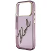 Karl Lagerfeld - IML Big Signature Resin Logo Metal Frame (KLHCP18X6HCKSRR) - iPhone 18 Pro Max / iPhone 17 Pro Max - Burgundy