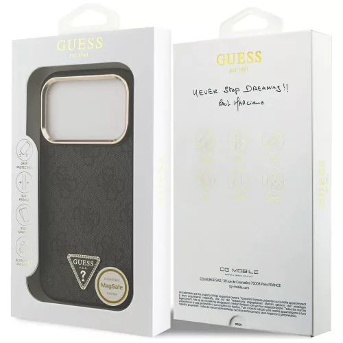 Guess - Hardcase 4G Triangle Logo MagSafe (GUHMP18LP4GTDGMK) - iPhone 18 Pro / iPhone 17 Pro - Black