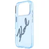 Karl Lagerfeld - IML Big Signature Resin Logo Metal Frame (KLHCP18X6HCKSRB) - iPhone 18 Pro Max / iPhone 17 Pro Max - Blue