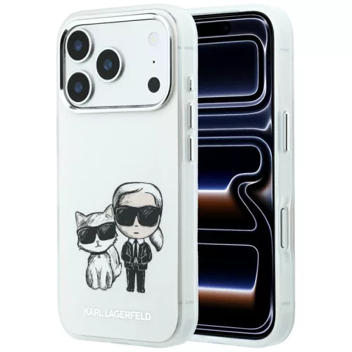 Karl Lagerfeld - Smooth Leather KC Bodies Sketch MagSafe (KLHMP18L6PWKCIDE) - iPhone 18 Pro / iPhone 17 Pro - Beige