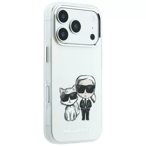 Karl Lagerfeld - Smooth Leather KC Bodies Sketch MagSafe (KLHMP18L6PWKCIDE) - iPhone 18 Pro / iPhone 17 Pro - Beige