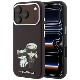   Karl Lagerfeld - Smooth Leather KC Bodies Sketch MagSafe (KLHMP18L6PWKCIDR) - iPhone 18 Pro / iPhone 17 Pro - Burgundy
