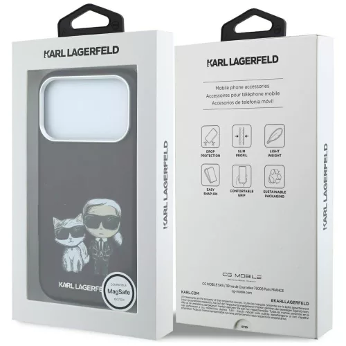 Karl Lagerfeld - Smooth Leather KC Bodies Sketch MagSafe (KLHMP18L6PWKCIDR) - iPhone 18 Pro / iPhone 17 Pro - Burgundy