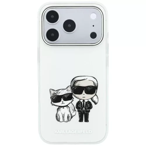Karl Lagerfeld - Smooth Leather KC Bodies Sketch MagSafe (KLHMP18X6PWKCIDE) - iPhone 18 Pro Max / iPhone 17 Pro Max - Beige