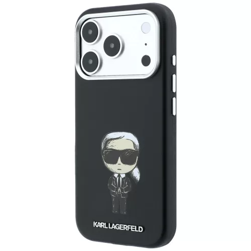 Karl Lagerfeld - Smooth Leather Ikonik Sketch MagSafe (KLHMP18L6PWKIKDK) - iPhone 18 Pro / iPhone 17 Pro - Black