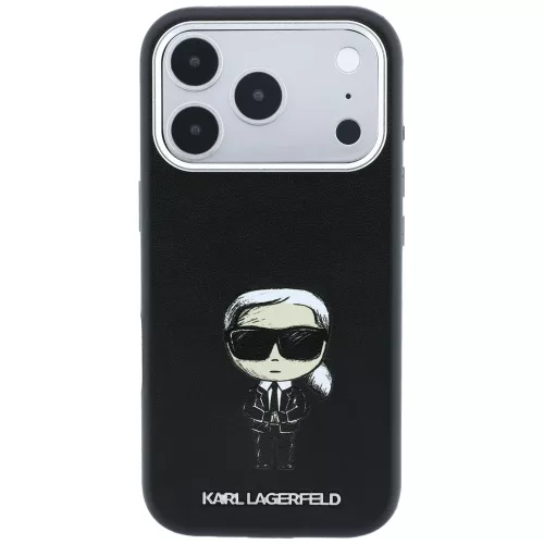 Karl Lagerfeld - Smooth Leather Ikonik Sketch MagSafe (KLHMP18L6PWKIKDK) - iPhone 18 Pro / iPhone 17 Pro - Black