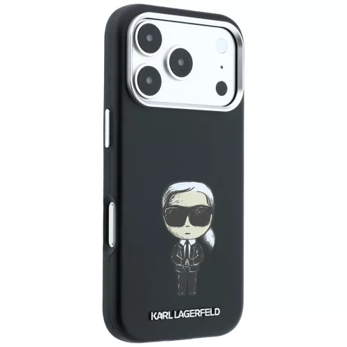 Karl Lagerfeld - Smooth Leather Ikonik Sketch MagSafe (KLHMP18L6PWKIKDK) - iPhone 18 Pro / iPhone 17 Pro - Black