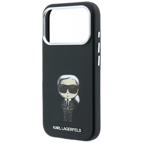 Karl Lagerfeld - Smooth Leather Ikonik Sketch MagSafe (KLHMP18L6PWKIKDK) - iPhone 18 Pro / iPhone 17 Pro - Black