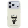 Karl Lagerfeld - Smooth Leather Ikonik Sketch MagSafe (KLHMP18L6PWKIKDE) - iPhone 18 Pro / iPhone 17 Pro - Beige