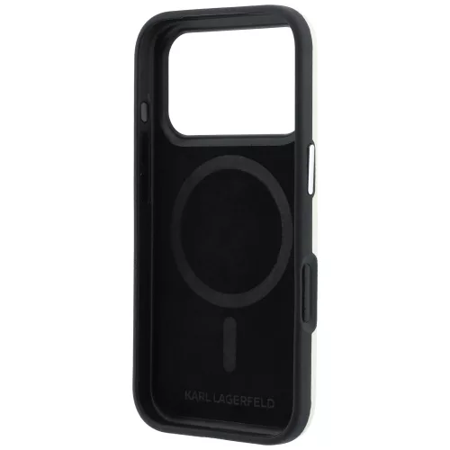 Karl Lagerfeld - Smooth Leather Ikonik Sketch MagSafe (KLHMP18L6PWKIKDE) - iPhone 18 Pro / iPhone 17 Pro - Beige