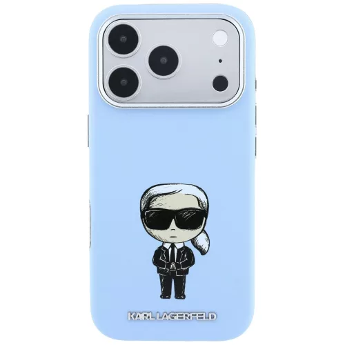 Karl Lagerfeld - Smooth Leather Ikonik Sketch MagSafe (KLHMP18L6PWKIKDB) - iPhone 18 Pro / iPhone 17 Pro - Blue