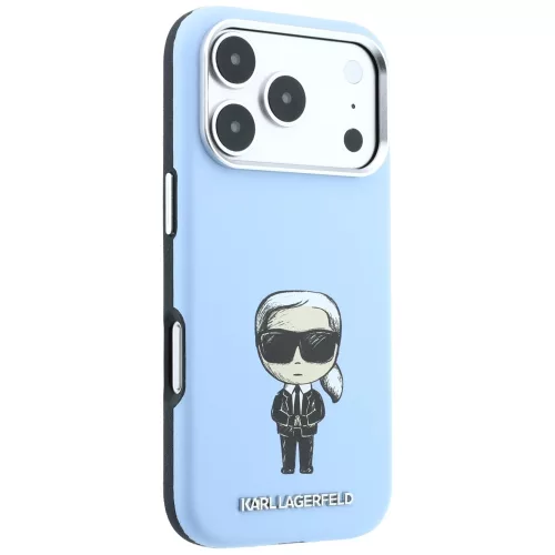 Karl Lagerfeld - Smooth Leather Ikonik Sketch MagSafe (KLHMP18L6PWKIKDB) - iPhone 18 Pro / iPhone 17 Pro - Blue