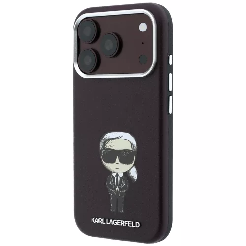 Karl Lagerfeld - Smooth Leather Ikonik Sketch MagSafe (KLHMP18L6PWKIKDR) - iPhone 18 Pro / iPhone 17 Pro - Burgundy
