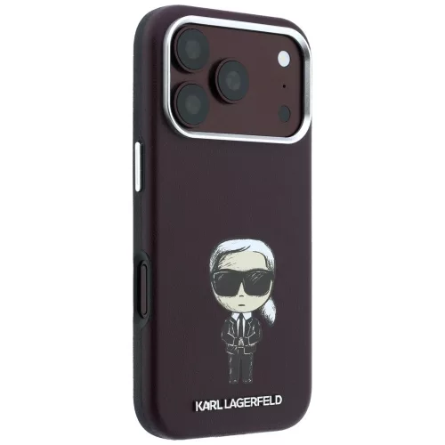 Karl Lagerfeld - Smooth Leather Ikonik Sketch MagSafe (KLHMP18L6PWKIKDR) - iPhone 18 Pro / iPhone 17 Pro - Burgundy