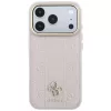 Guess - Leather Stripe Peony 4G MagSafe (GUHMP18X6PGSU4EP) - iPhone 18 Pro / iPhone 17 Pro - Pink