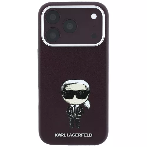 Karl Lagerfeld - HC MagSafe SW Smooth Leather Ikonik (KLHMP18X6PWKIKDR) - iPhone 18 Pro Max / iPhone 17 Pro Max - Burgundy