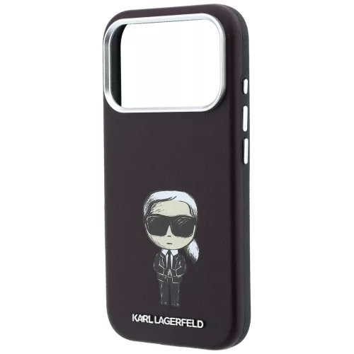Karl Lagerfeld - HC MagSafe SW Smooth Leather Ikonik (KLHMP18X6PWKIKDR) - iPhone 18 Pro Max / iPhone 17 Pro Max - Burgundy