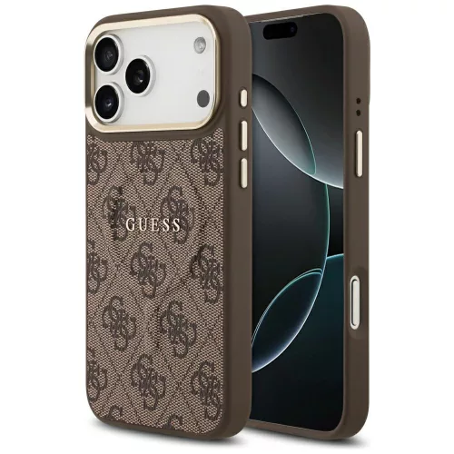 Guess - 4G Embossed Ring Classic Logo MagSafe (GUHMP18LP4MSEGW) - iPhone 18 Pro / iPhone 17 Pro - Brown